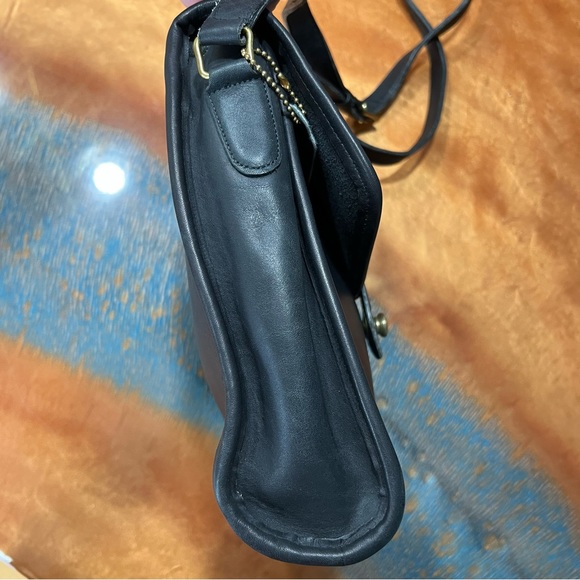 Vintage 90s Coach Legacy Scout Leather Bag black gold shoulder crossbody - Picture 11 of 16